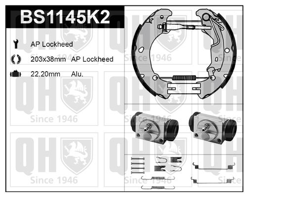 QUINTON HAZELL Комплект тормозных колодок BS1145K2